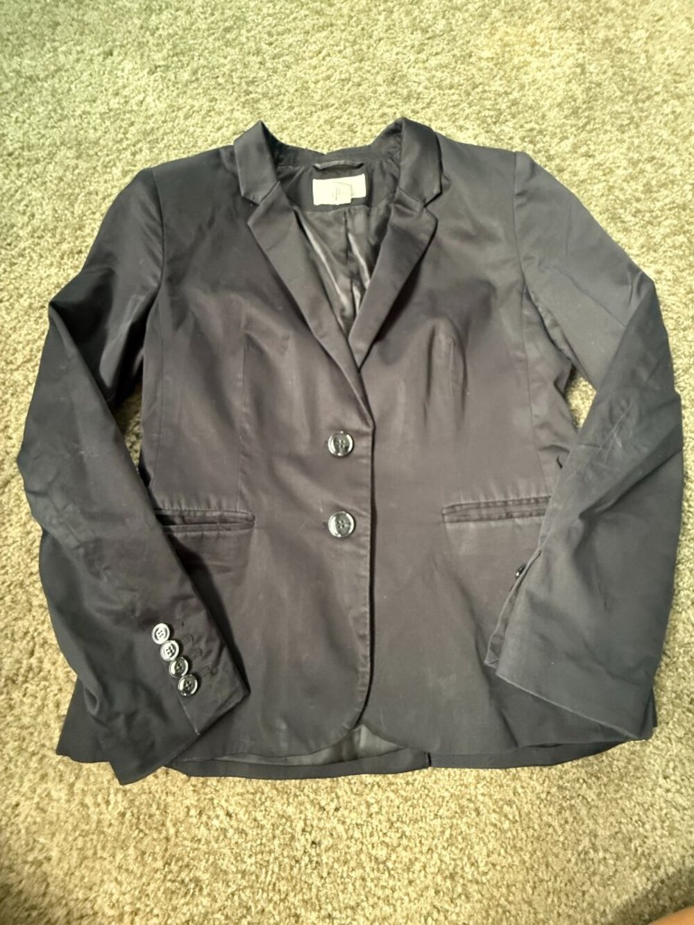 H & M Satin-finish black Tuxedo Blazer SZ-10